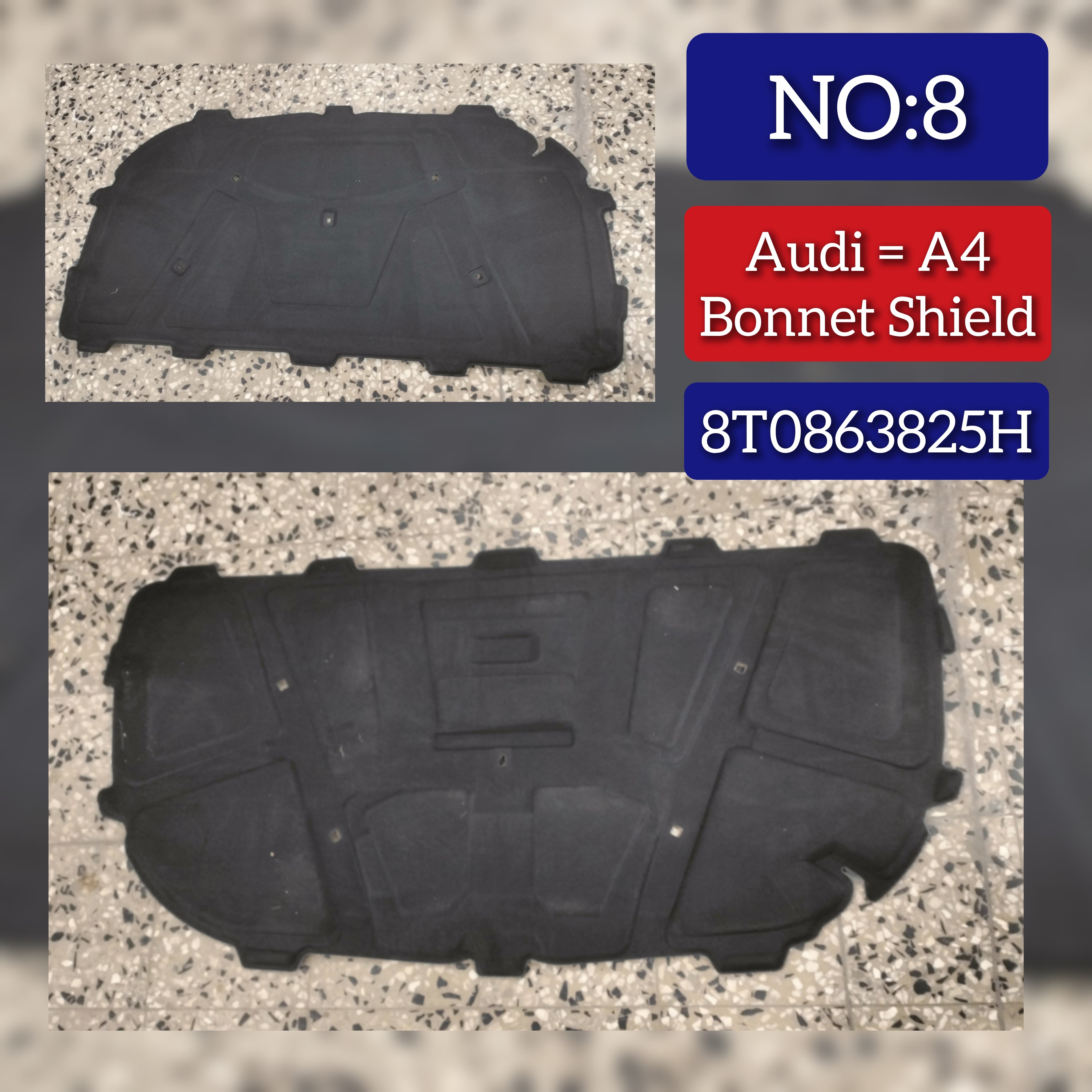 Bonnet Shield 8T0863825H Compatible With AUDI A4 B8 (8K2) | A4 / S4 A5 (8T3) | & A5 / S5 A5 Sportback (8TA) | & A5 / S5 Tag No.8
