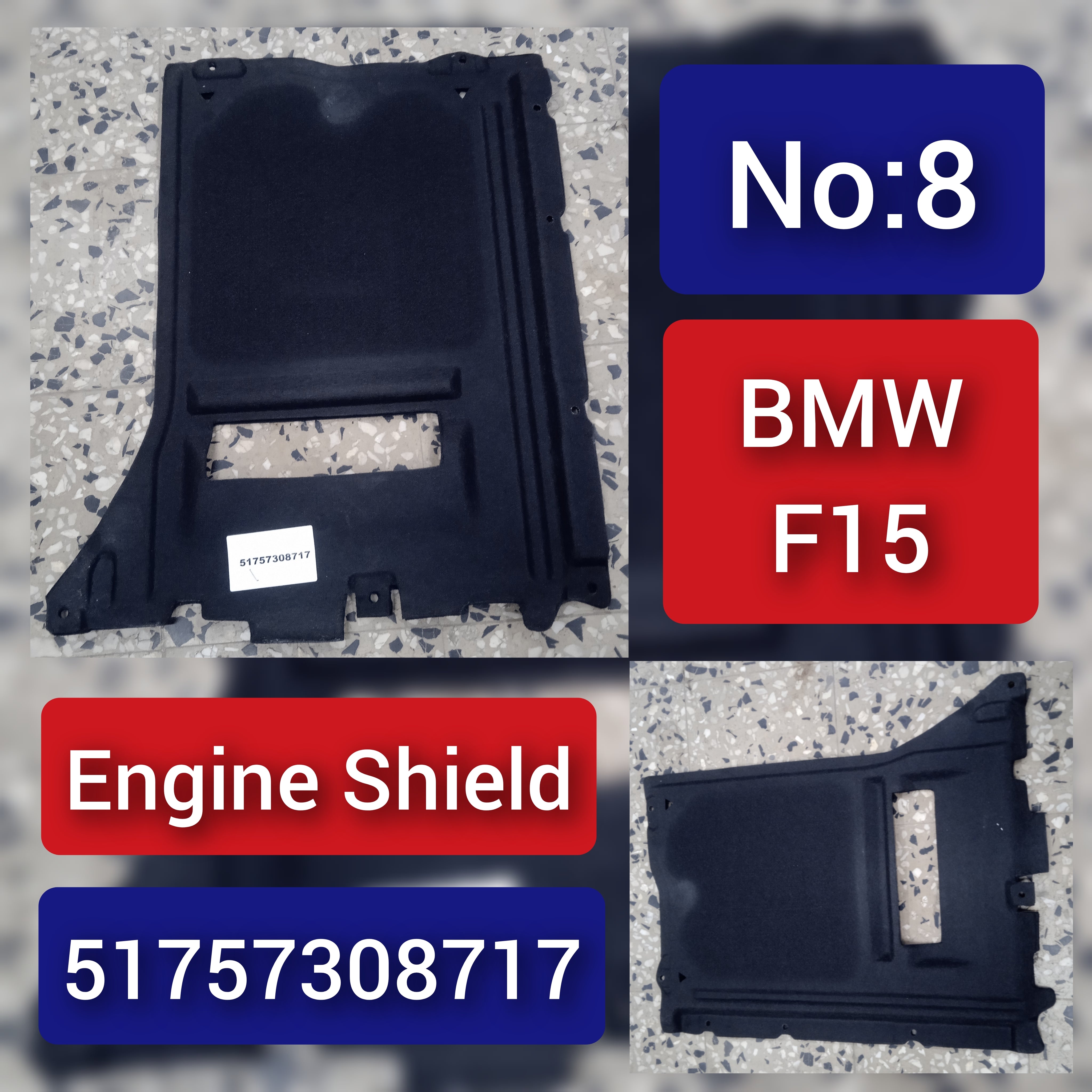 Underfloor Coating Center 51757308717 Compatible with BMW X5 F15 Tag No.8