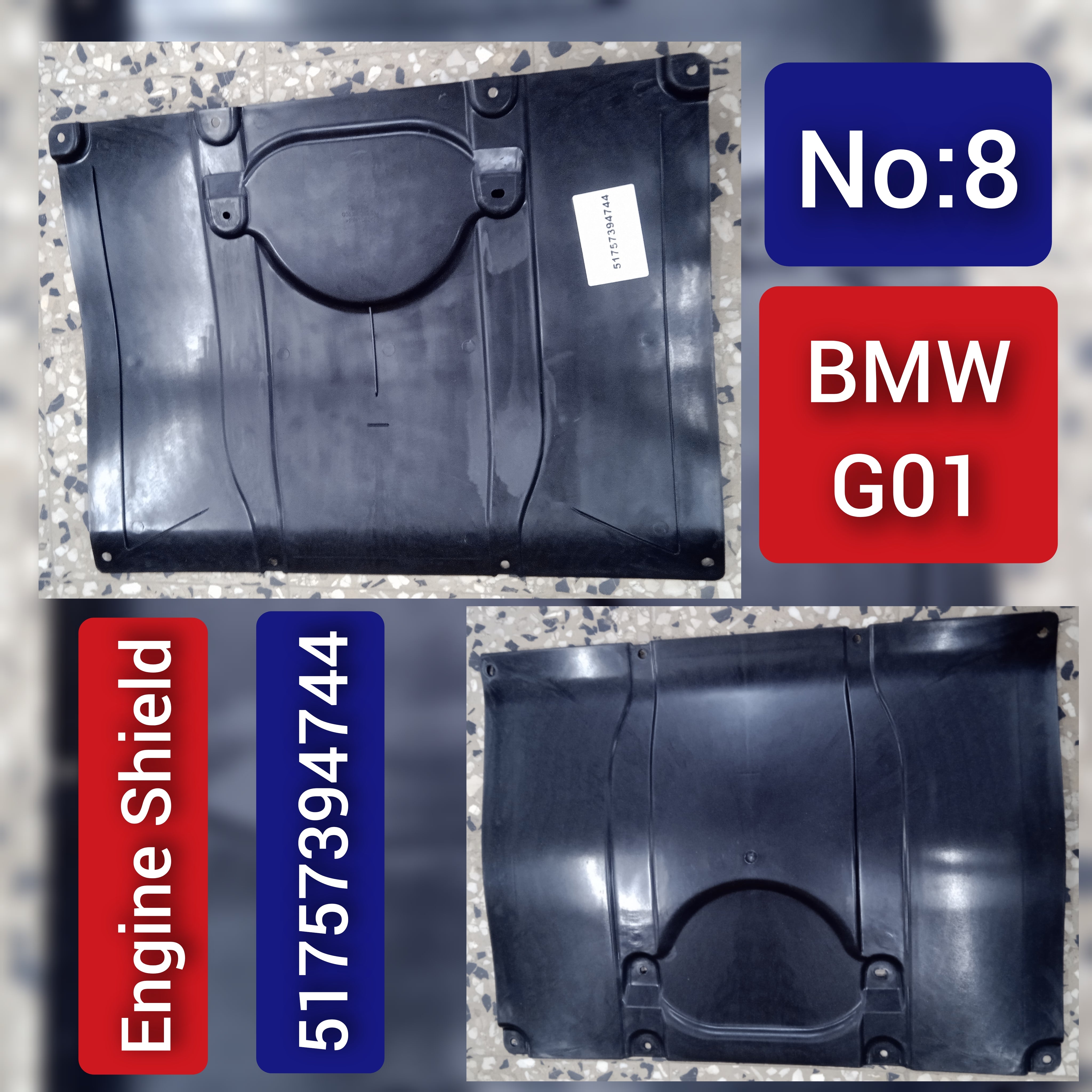Under Hood Shield 51757394744 Compatible with BMW X3 G01 & G08 Tag No.8