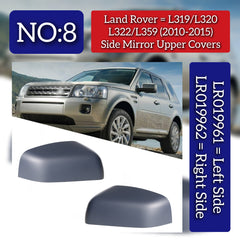 Side Mirror Upper Cover Right LR019961 & Left LR019962 Compatible With Land Rover Range Rover Vogue - L322 (2010-2015) Tag No.8