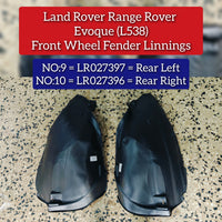 Rear Left Fender Liner LR027397 Compatible With Land Rover Range Rover Evoque - L538 Tag No.9
