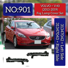 Fog Lamp Cover Set Left 31347042 31347058 & Right 31347043 31347059 Compatible With VOLVO V40 (2013-2019) Tag No.901