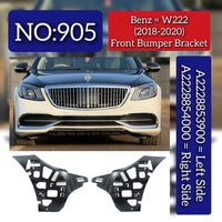 Front Bumper Bracket Set Left 2228853900 & Right 2228854000 Compatible With Mercedes Benz W222 (2018-20) Tag No.905