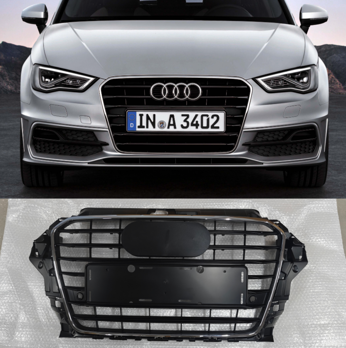 Show Grill 8V5853651H3FZ  Compatible With AUDI A3 8V (2014-2016) Tag No.91