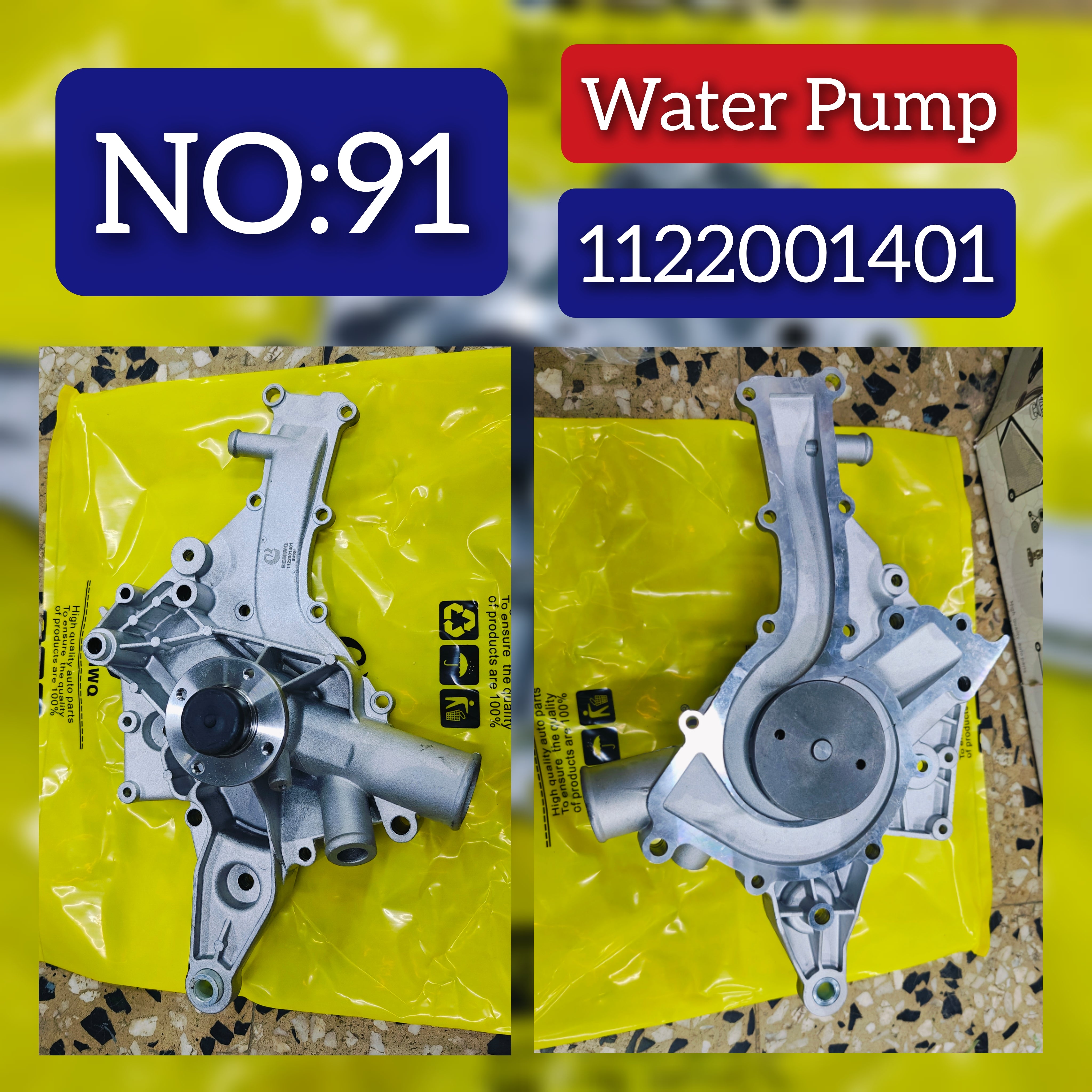 Water Pump 1122001401 1122000101 1122000110 1122000123 1122000201 1122000401 1122001101 Compatible With MERCEDES-BENZ & SL (R129) Tag:91