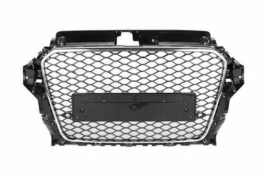RS3 Full Black Honeycomb Show grill Compatible With Audi A3(2014-16) Tag No.92