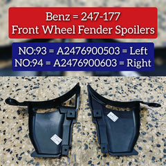 Front Fender spoilers Left A2476900503 Right A2476900603 Compatible With Mercedes Benz  B-Class W247  A CLASS W177 Tag No.93/94