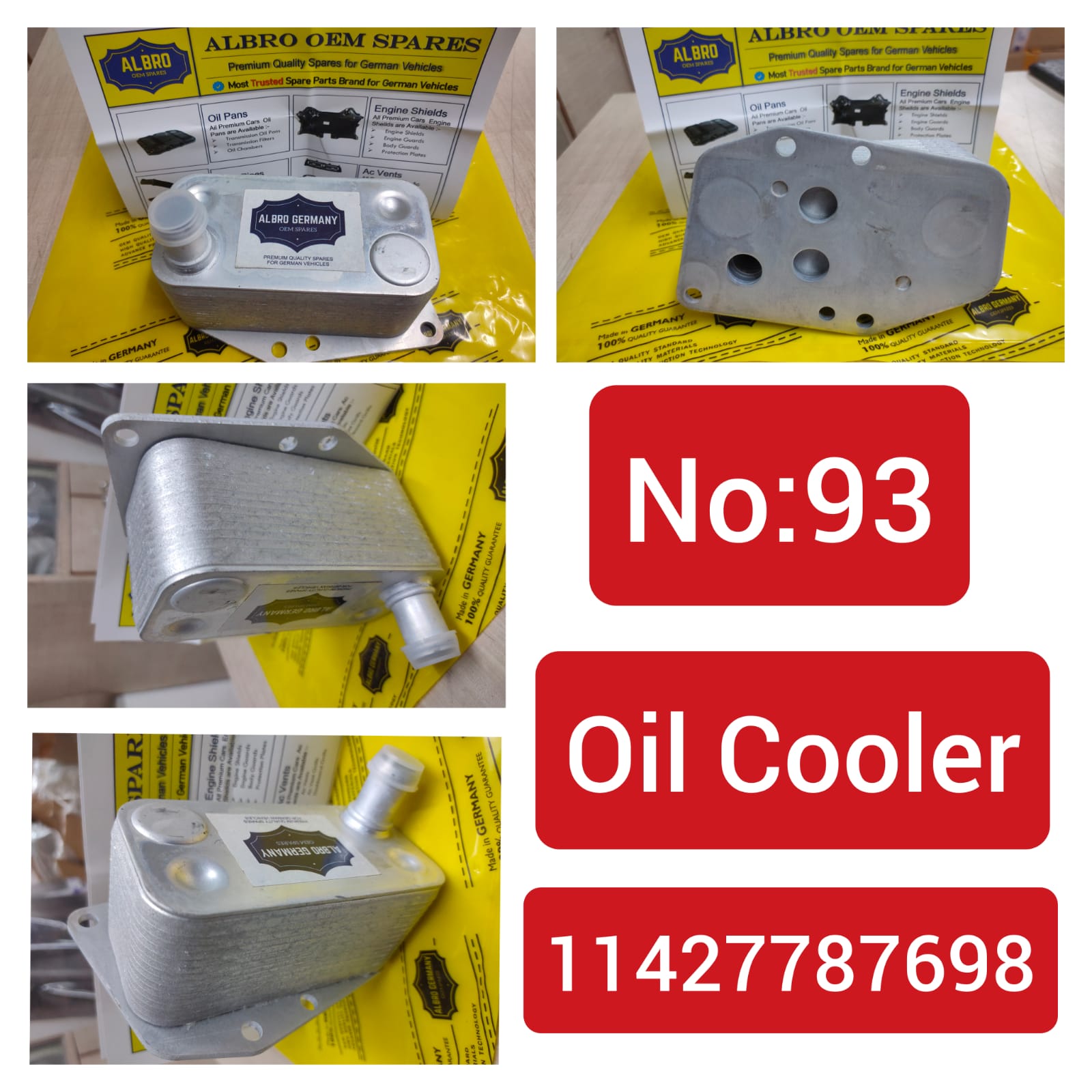 Oil Cooler 11427787698 For BMW 3 Series E90 & 5 Series E60 Tag-O-93