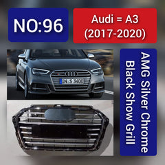 Audi A3(2017-20) AMG Silver Chrome Black Show Grill
