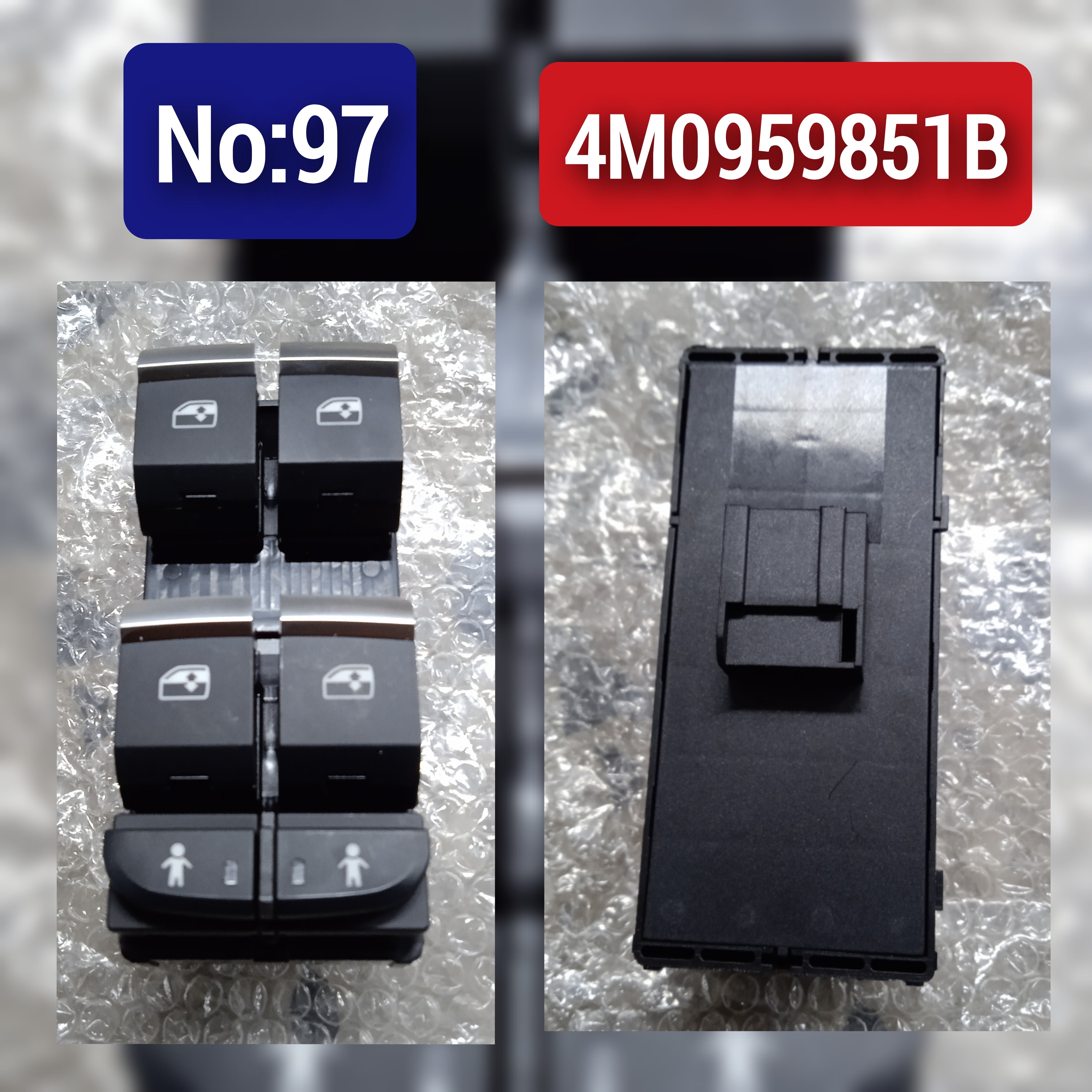 Black Window Switch 4M0959851B For Audi A4 B8 Tag-SW-97