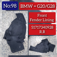 Rear Right Fender Liner 51717340928 Compatible With BMW 3 Series G20, G80, G28 Tag-FE-98