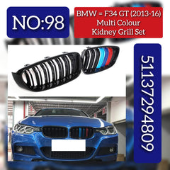 Front Bumper Kidney Grille Left & Right 51137294809 Compatible With BMW  3 Series F34 GT 2013-2016 Tag No.98
