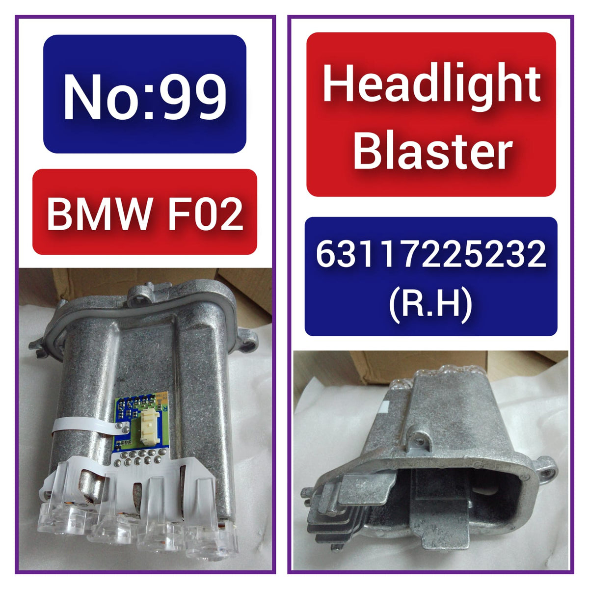 Headlight Right Turn Signal Light Module 63117225232 (R.H) Right For BMW 7 Series F02 Tag-BL-99
