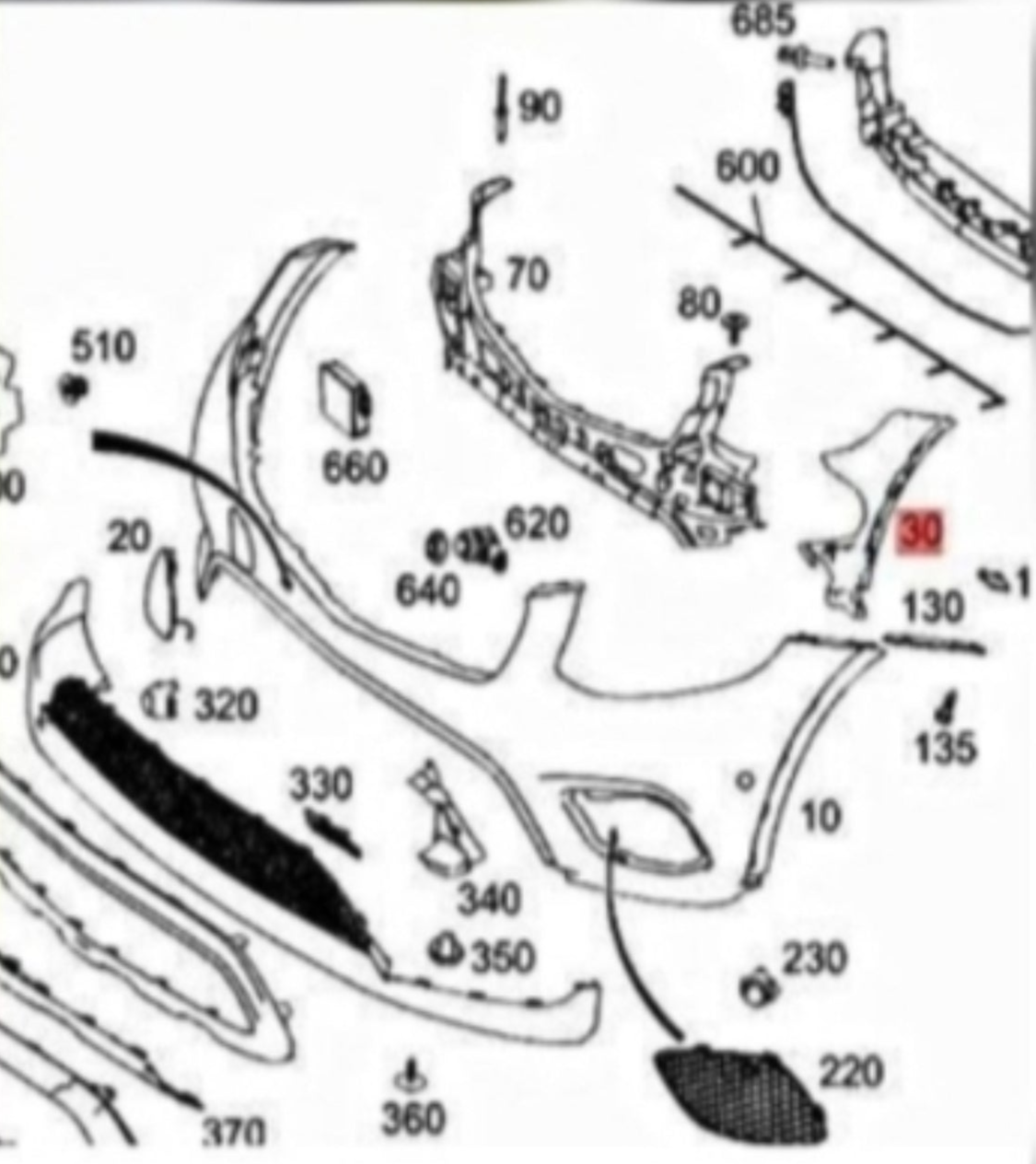 Front Bumper Bracket Left 2538851700 & Right 2538851800 Compatible With Mercedes-Benz GLC-CLASS W253 (2016-2019) Tag No.990