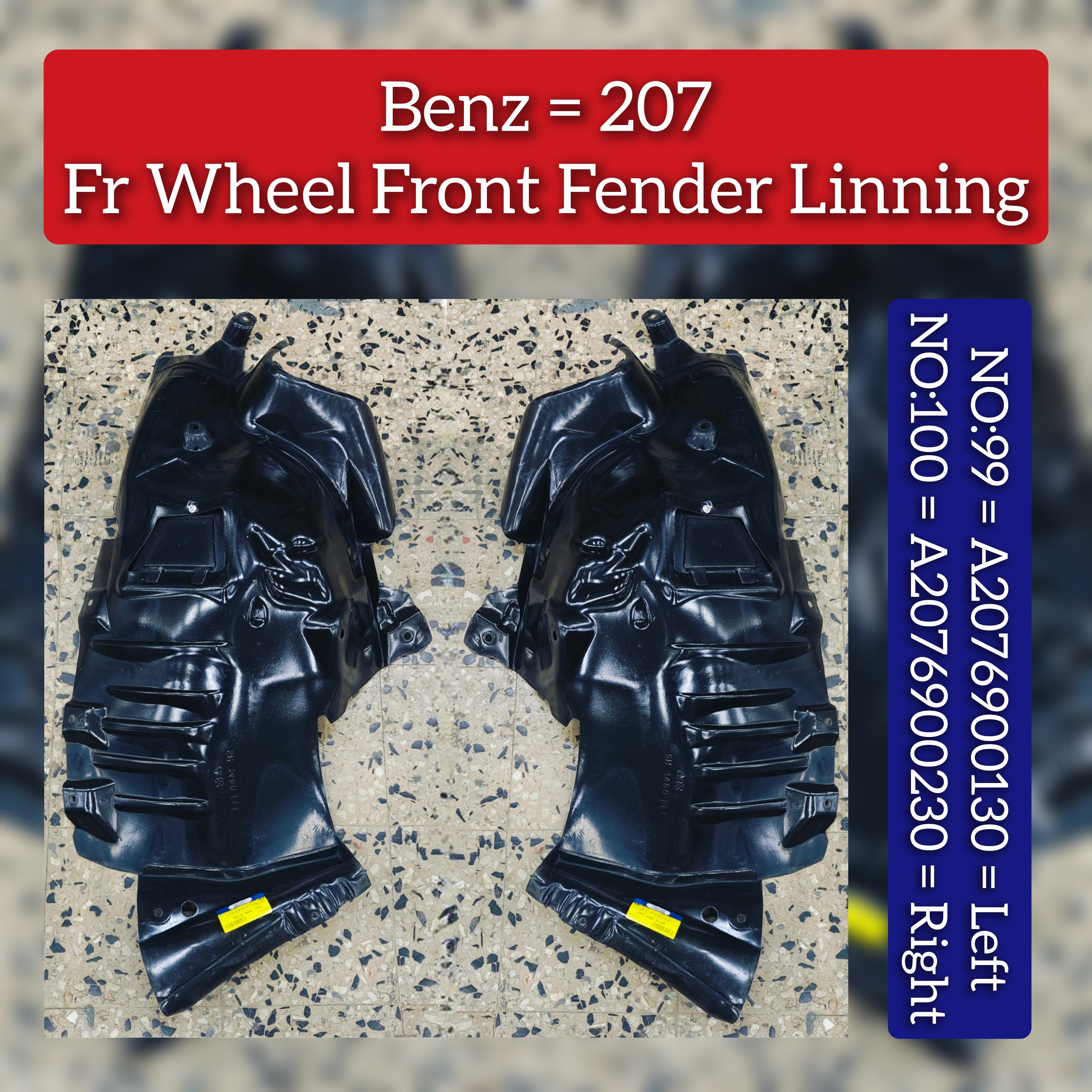 Front Left Inner Fender Liner 2076900130 A2076900130 Compatible With Mercedes-Benz E-CLASS W207