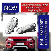 Fog Lamp Fog Light Left  LR068980 & Right LR068978 Compatible With Land Rover (2012-2015) Tag No.9
