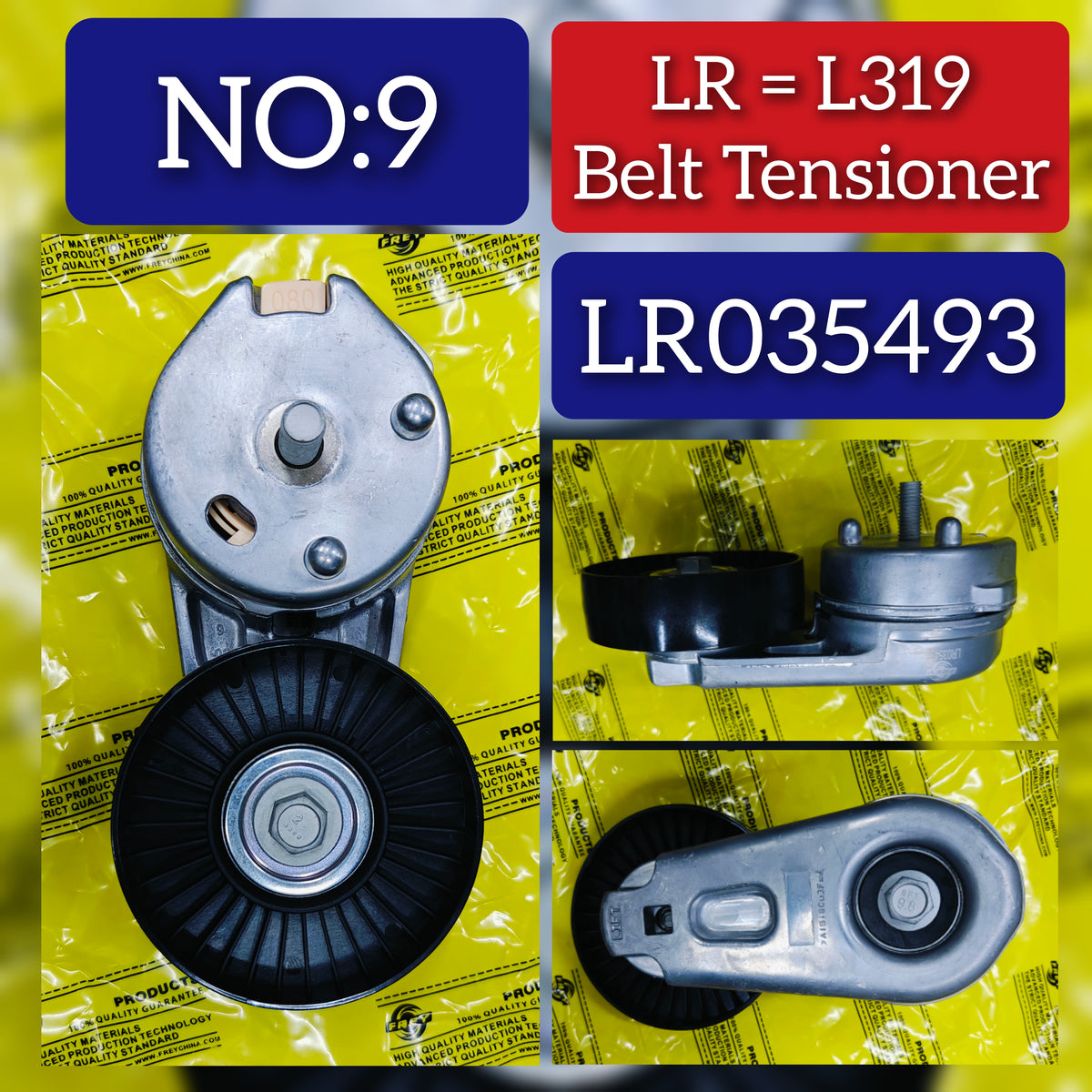 Belt Tensioner With Pulley LR035493 Compatible With LAND ROVER DISCOVERY III (L319) | LR3 & RANGE ROVER SPORT I (L320) Tag No.9
