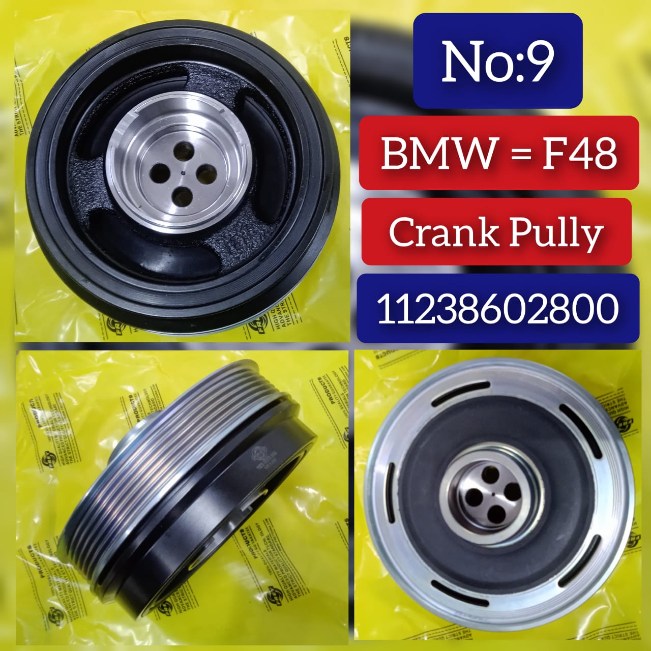 Belt Pulley VD1156 11238602800 Compatible With BMW X1 (F48) (CONTINENTAL) Tag No:9