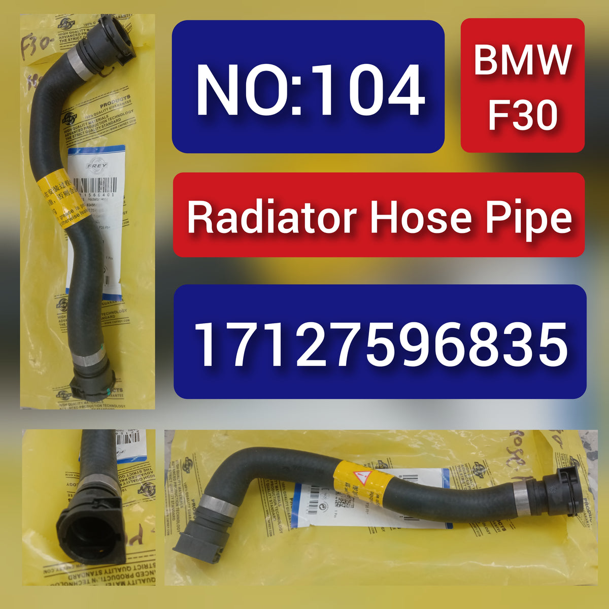 Radiator Hose Pipe 17127596835 Compatible With BMW 3 Series F30 Tag-H-104