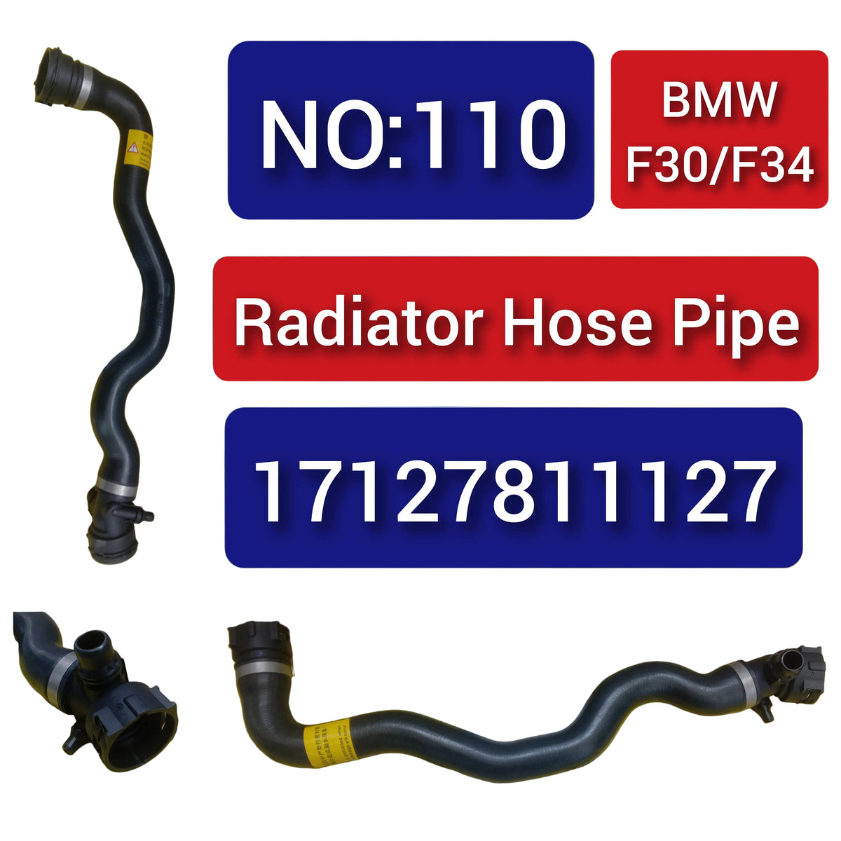 Radiator Hose Pipe 17127811127 For BMW 3 Series F30 Tag-H-110
