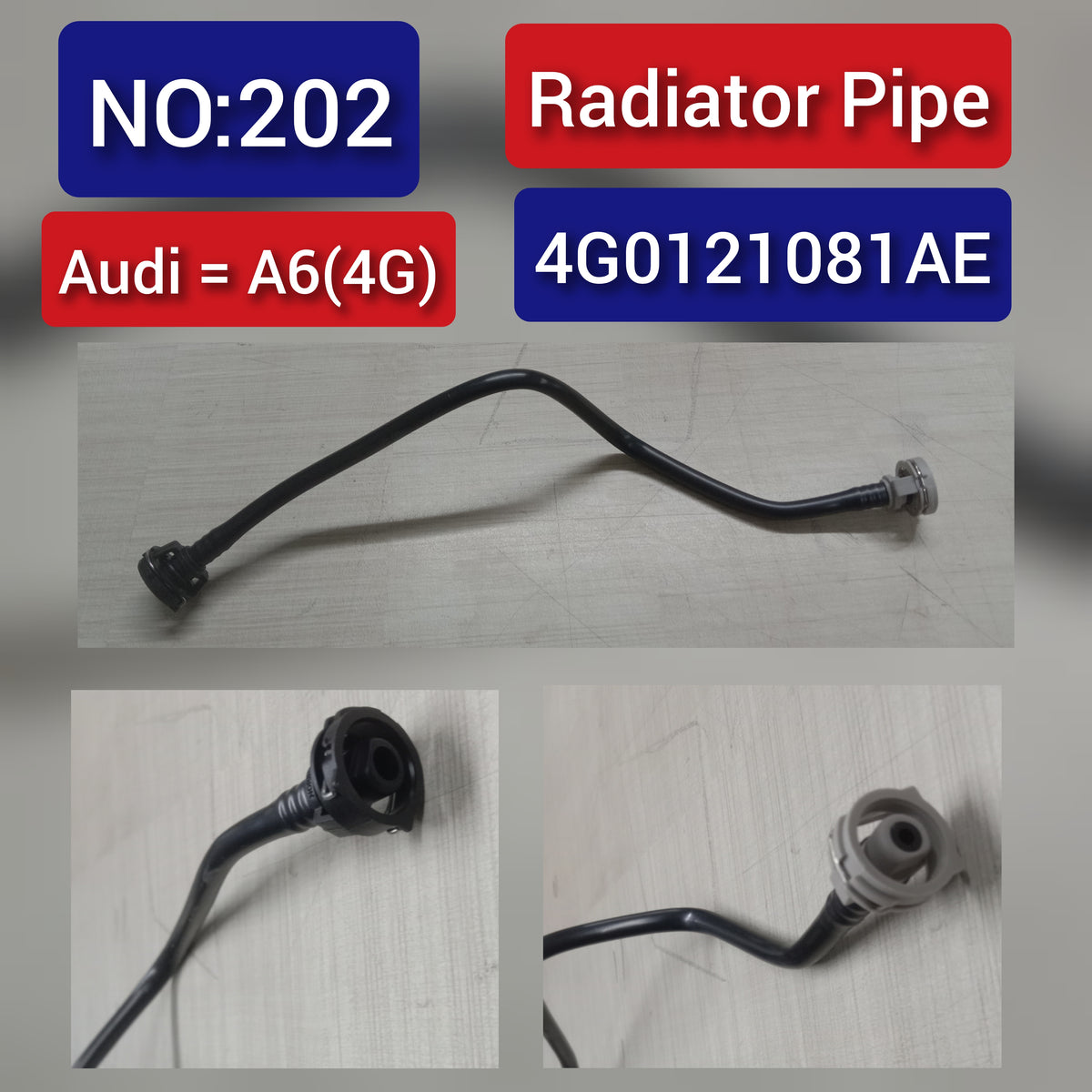 Radiator Hose Pipe 4G0121081 4G0121081AE D092311 V109403 WIN0500707 For Audi A6 / A7 Tag-H-202