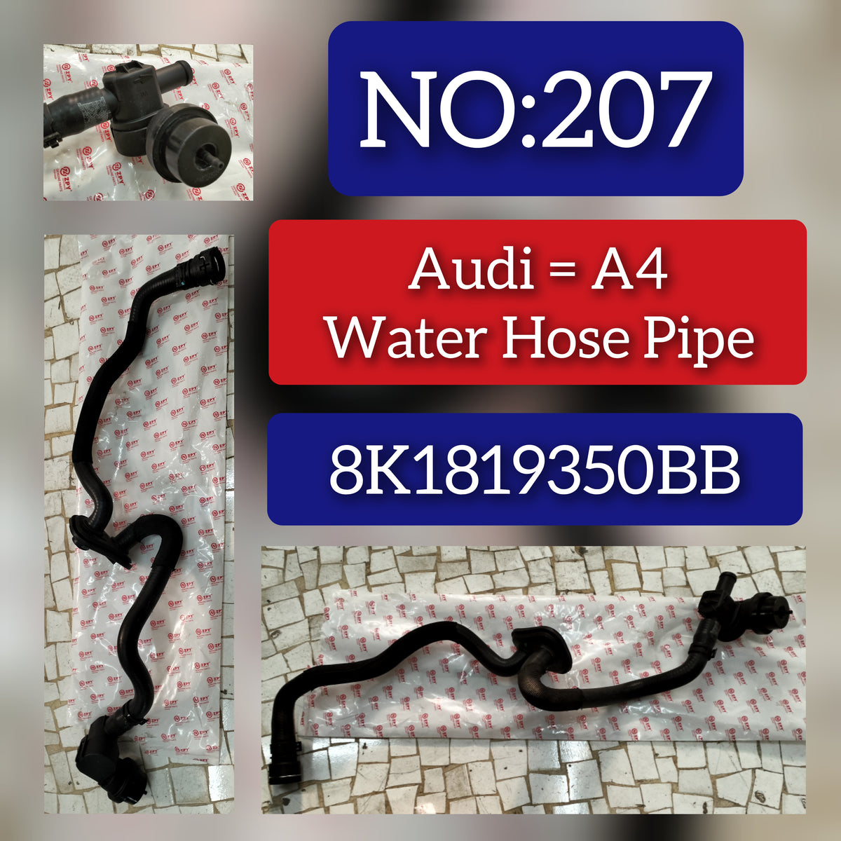 Coolant Hose Pipe 8K1819350BB For  AUDI A4 B8 Tag-H-207