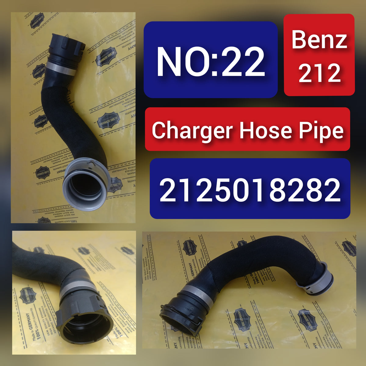 Charger Hose Pipe 2125018282 A2125018282 for MERCEDES-BENZ C-CLASS W204 & E-CLASS W212 Tag-H-22