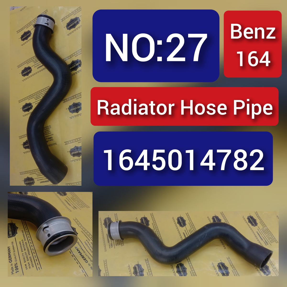 Radiator Hose Pipe  1645014782 A1645014782 For Mercedes GL-CLASS X164 Tag-H-27