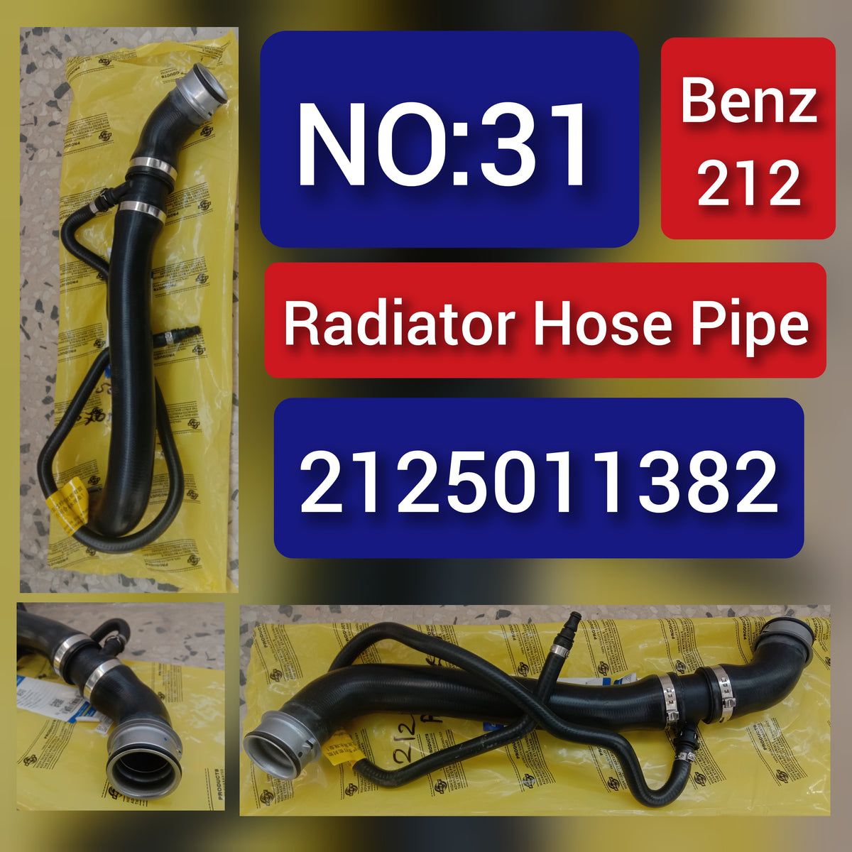 Radiator Hose Pipe 2125011382 A2125011382 for Mercedes-Benz E-CLASS W212 Tag-H-31
