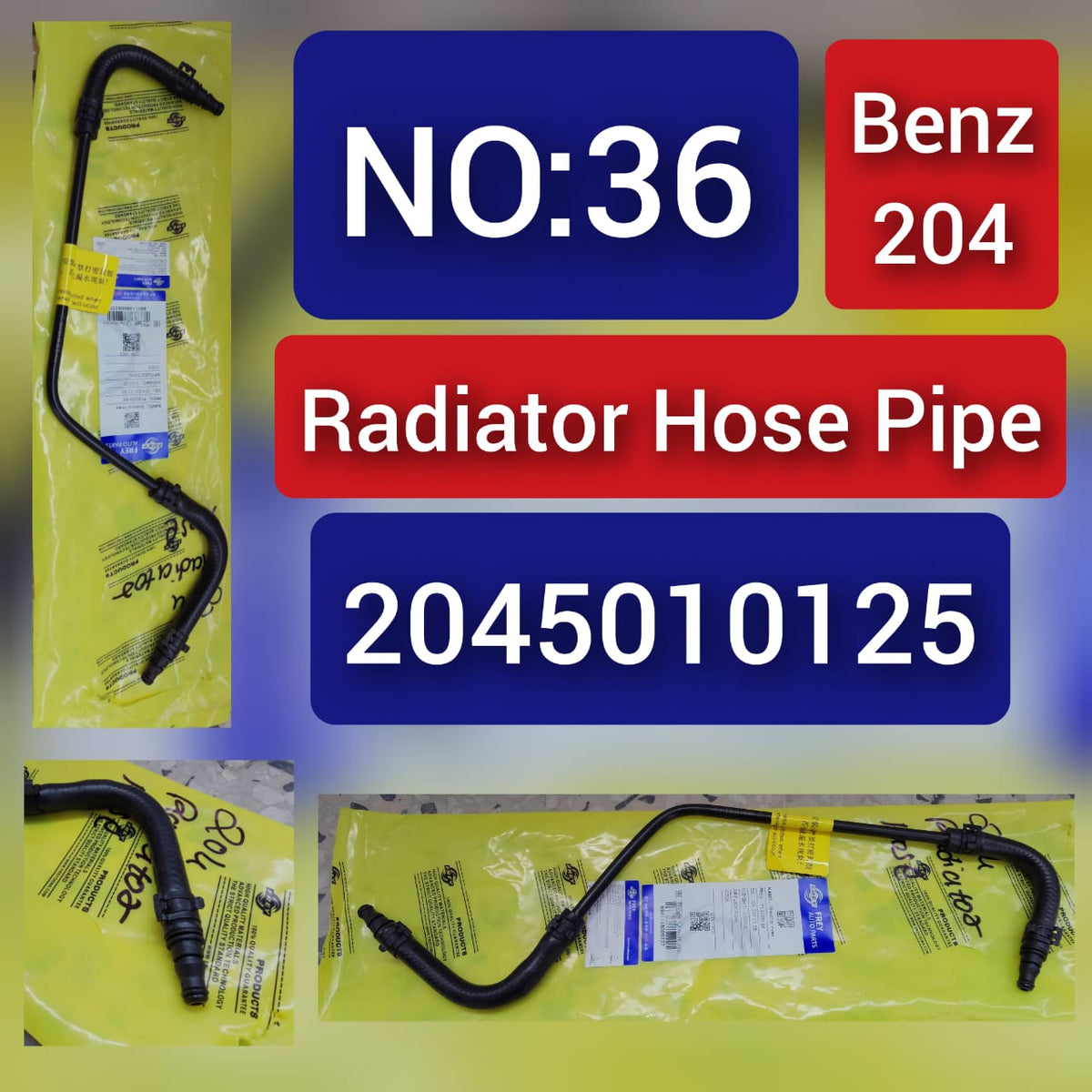 Radiator Hose Pipe 2045010125 A2045010125 Compatible With Benz C-Class W204 C200 Tag-H-36