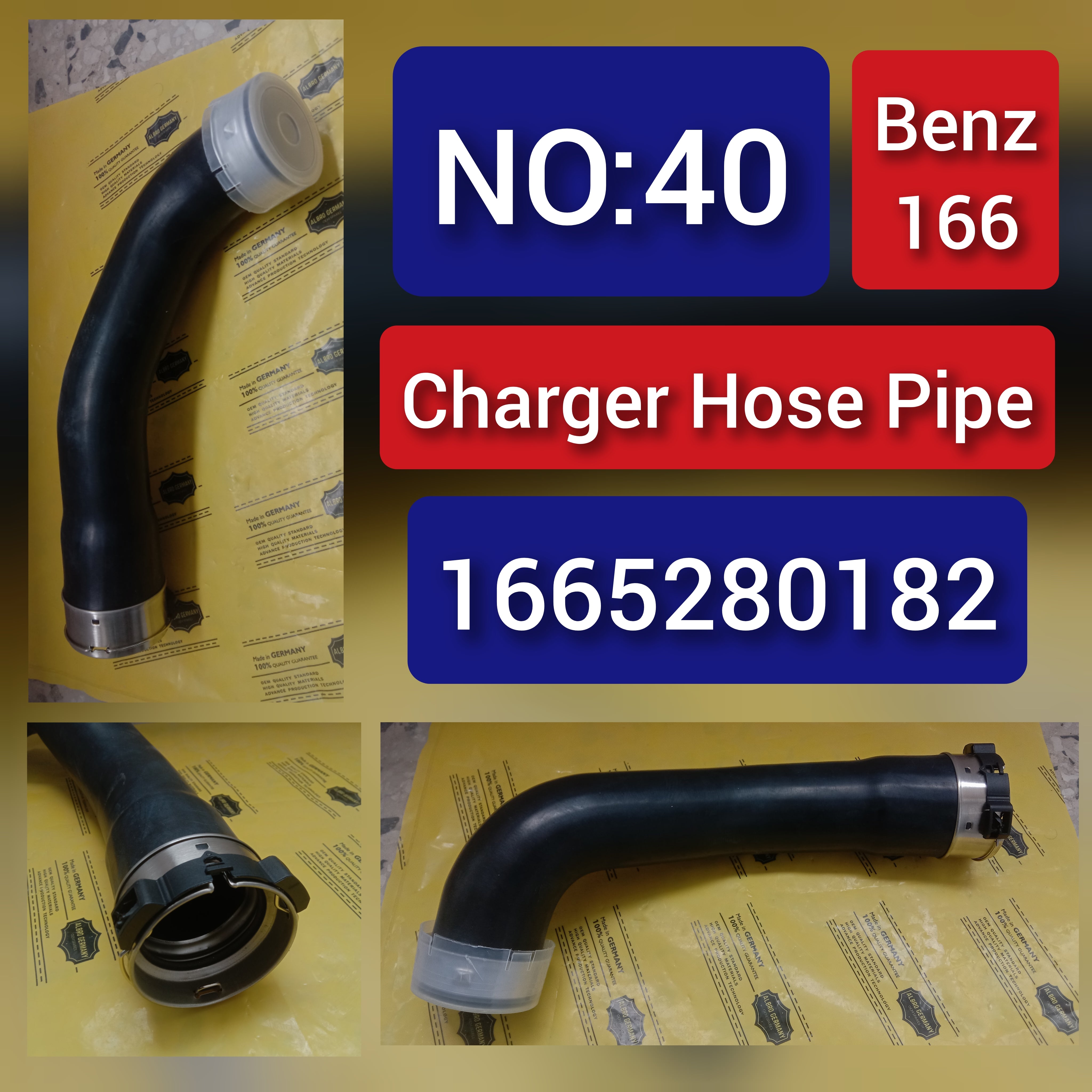 Charger Air Hose Pipe 1665280182 For Mercedes Benz GLS X166 ML/GLE 350 Tag-H-40