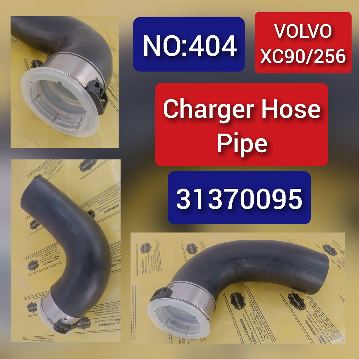Charger Air Hose Pipe 31370095 31657761 32222269 For VOLVO XC90 II 256 Tag-H-404