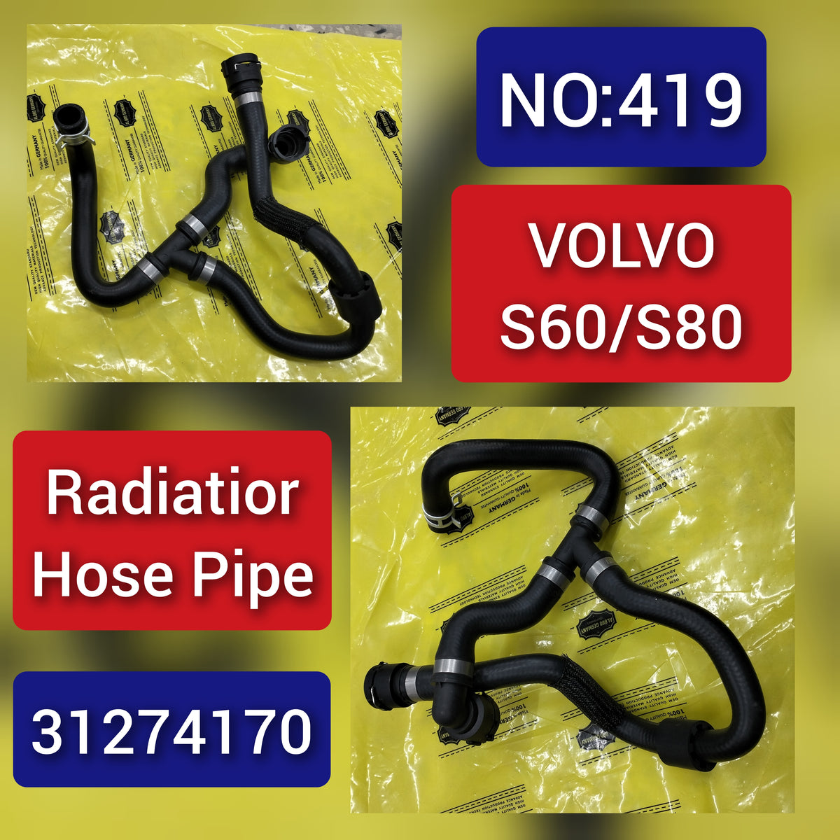 Radiator Hose Pipe 31274170 For Volvo V60 V70  Tag-H-419