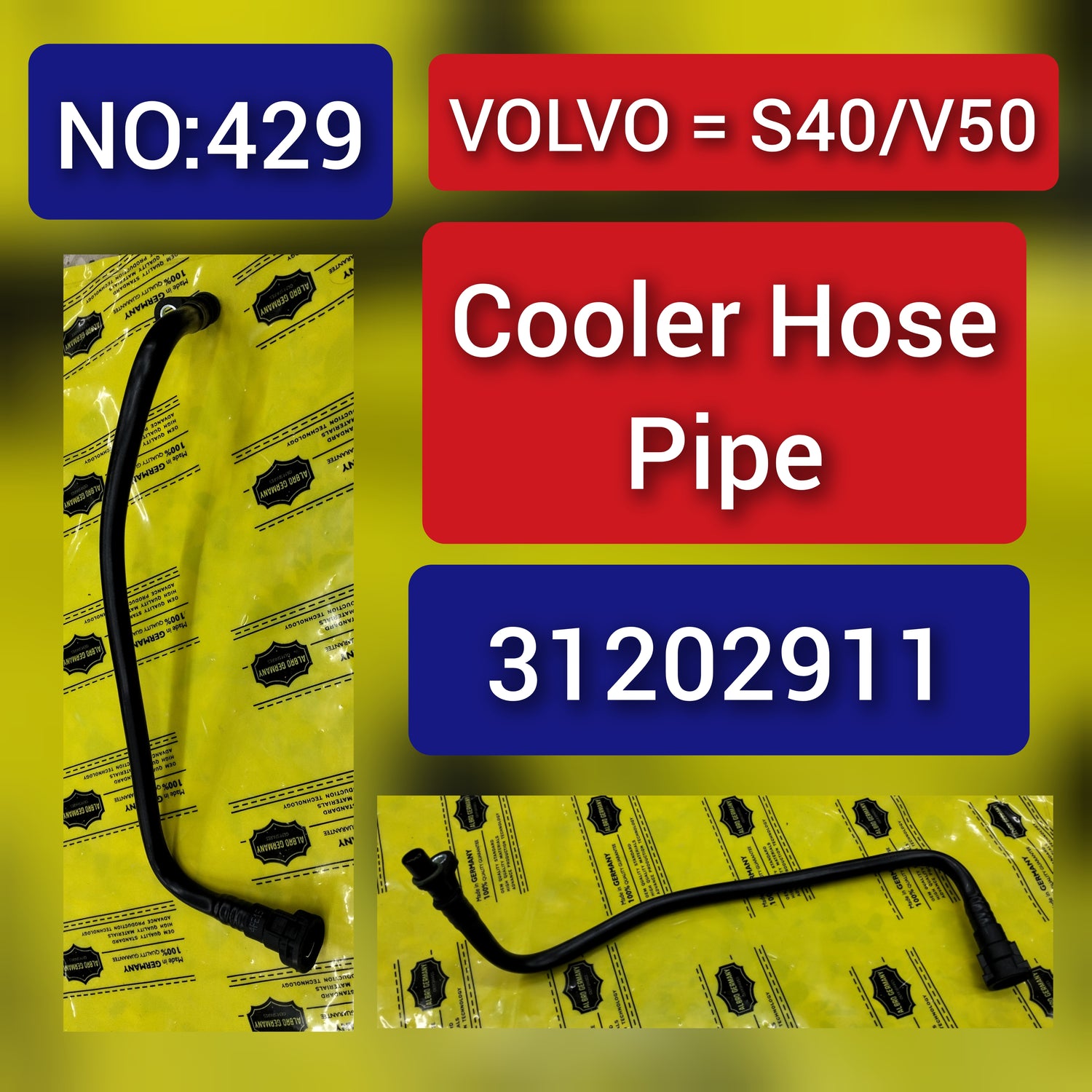 Cooler Hose Pipe 31202911 For Volvo S40 Tag-H-429