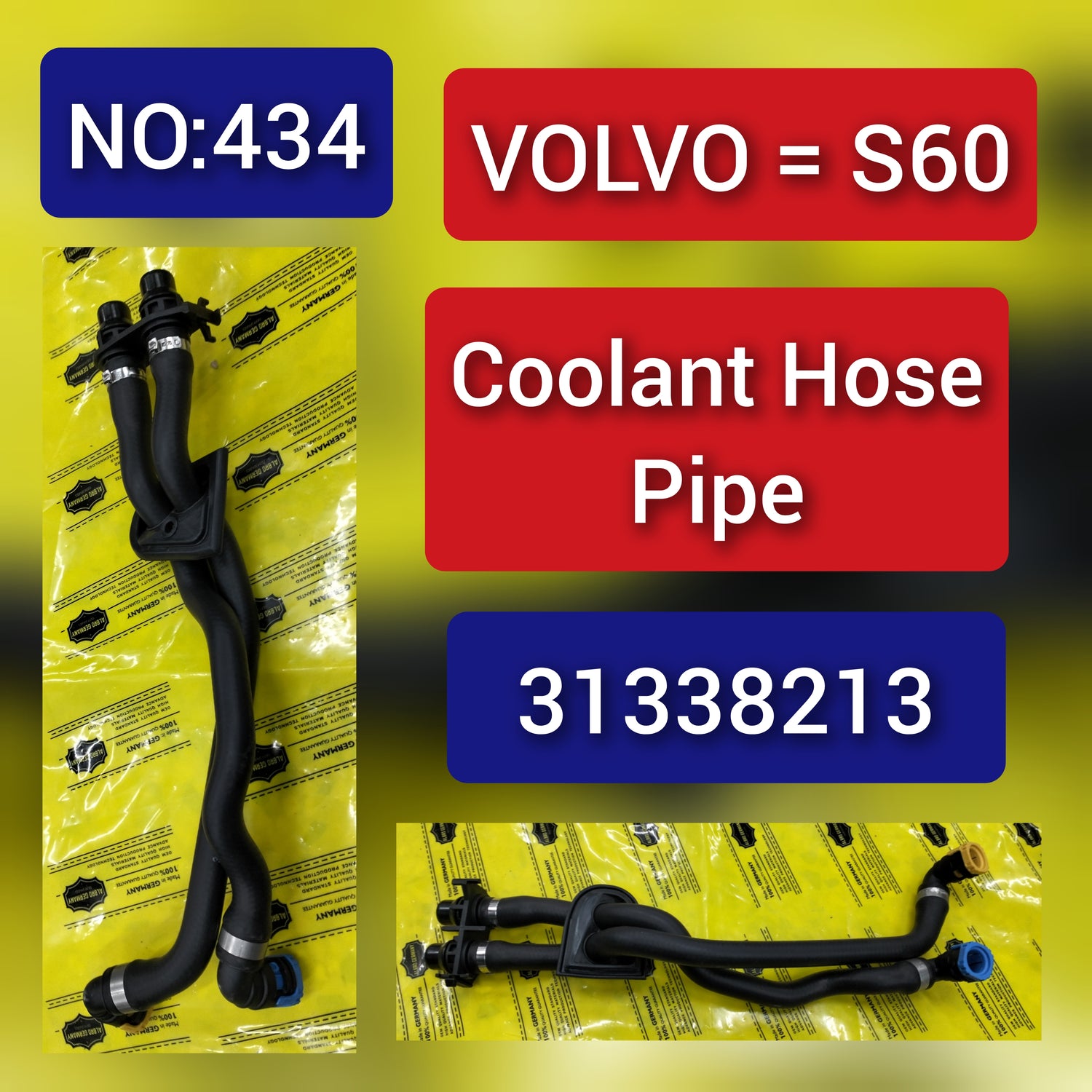Coolant Hose Pipe 31338213 For Volvo S60 V50 Tag-H-434