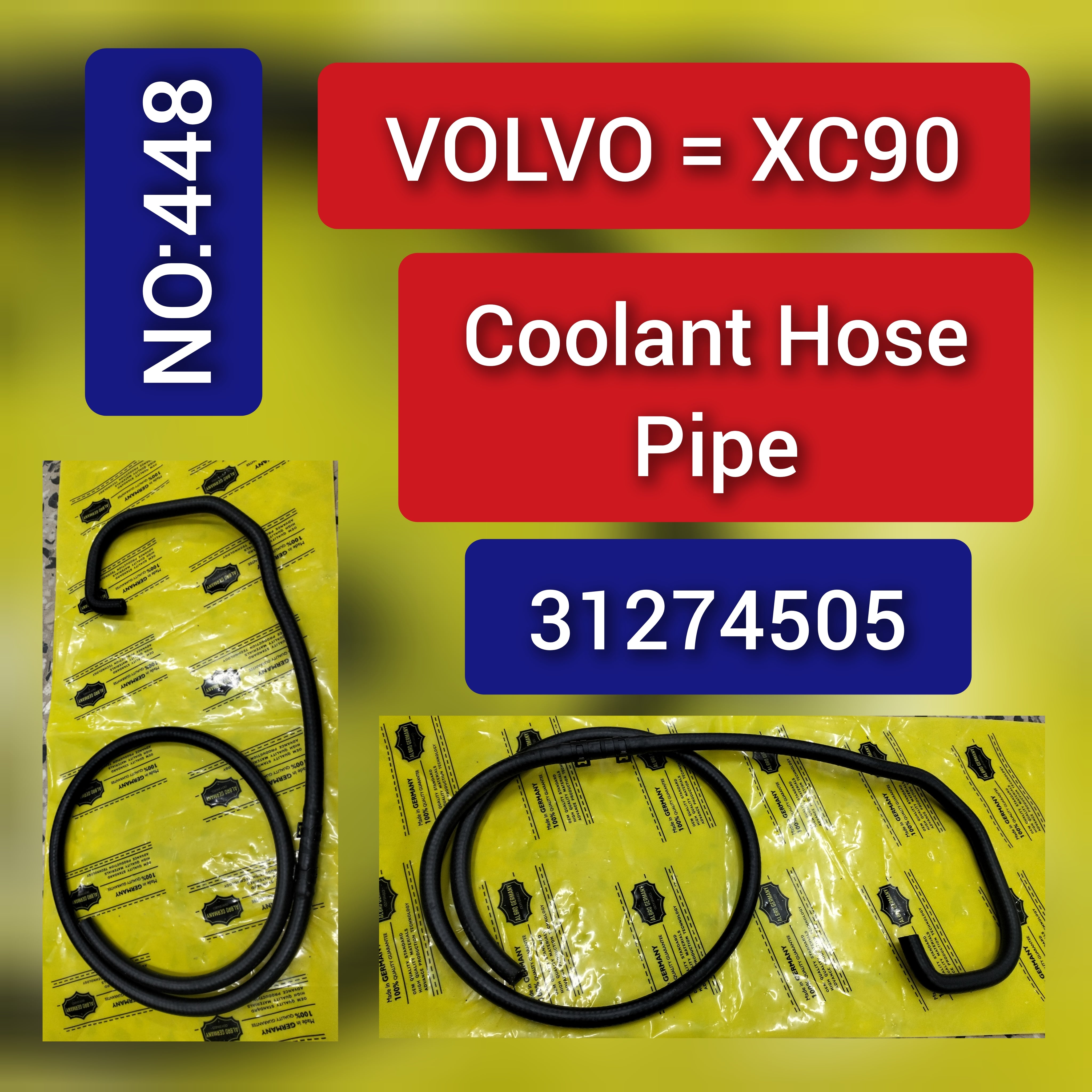 Coolant Hose Pipe 31274505 For VOLVO XC90 Tag-H-448