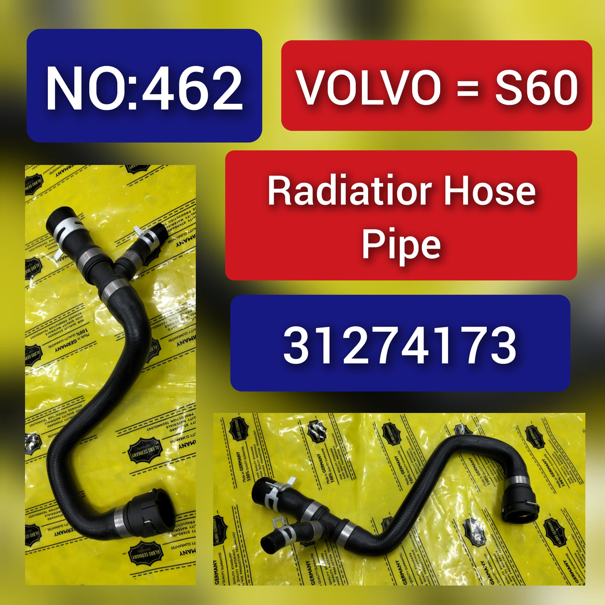 Radiator Hose Pipe 31274173 For Volvo S60 V60 Tag-H-462