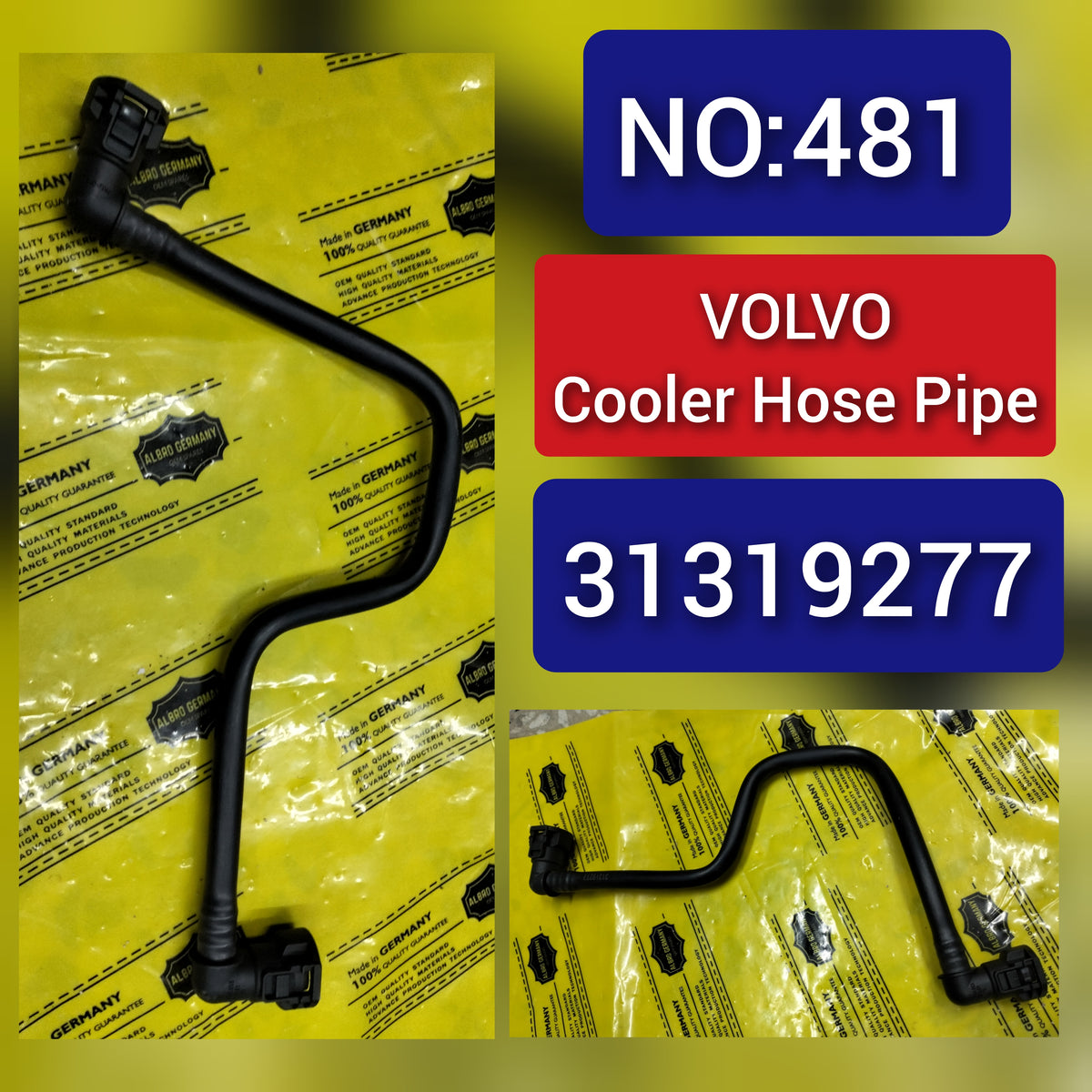 Cooler Hose Pipe  31319277 For Volvo Tag-H-481