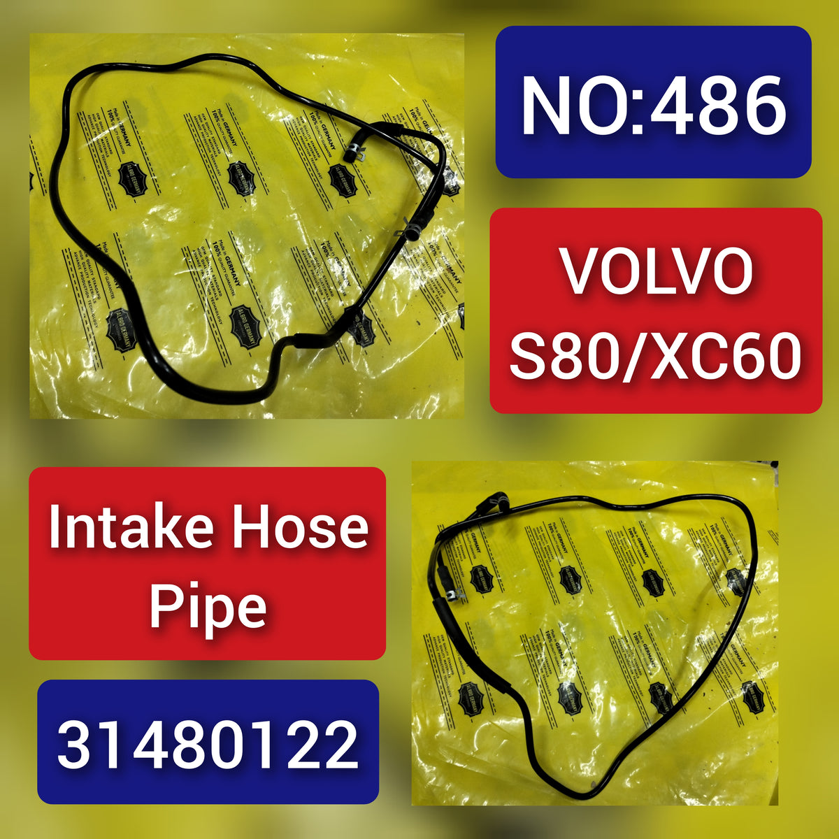 Intake Hose Pipe 31480122 For Volvo S60 XC60 Tag-H-486