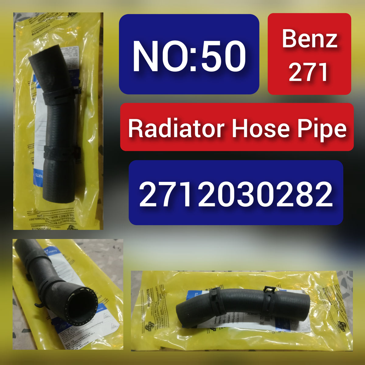 Radiator Hose Pipe 2712030282 A2712030282 MERCEDES-BENZ SLK250 C-CLASS W204 & E-CLASS W212 Tag-H-50
