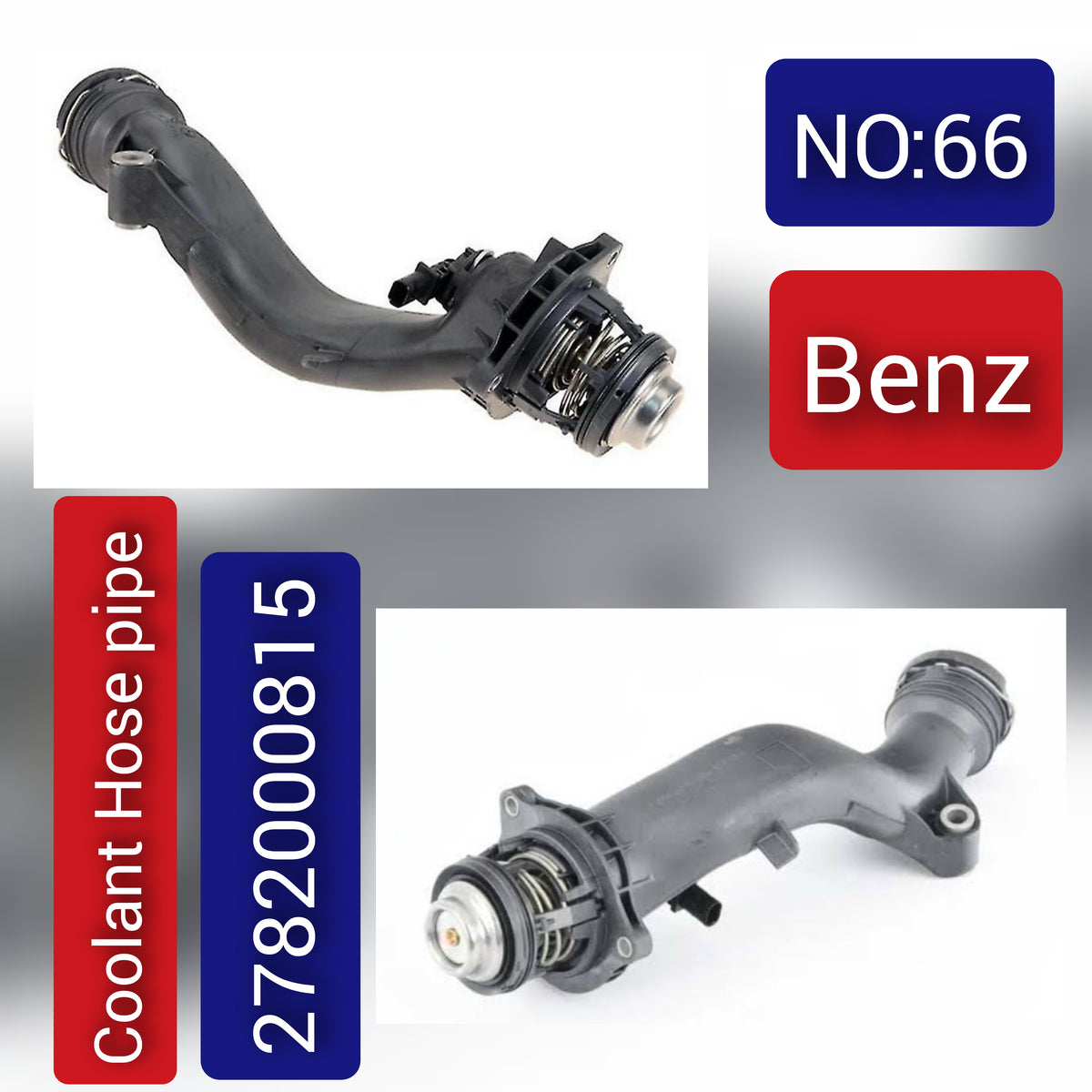 Coolant Hose Pipe 2782000815 & 2782000615 2782000715 2782000515 2782000415 A2782000415 A2782000515 A2782000615 A2782000715 A2782000815 For MERCEDES-BENZ E-CLASS W212 & S-CLASS W222, GLS X166 Tag-H-66