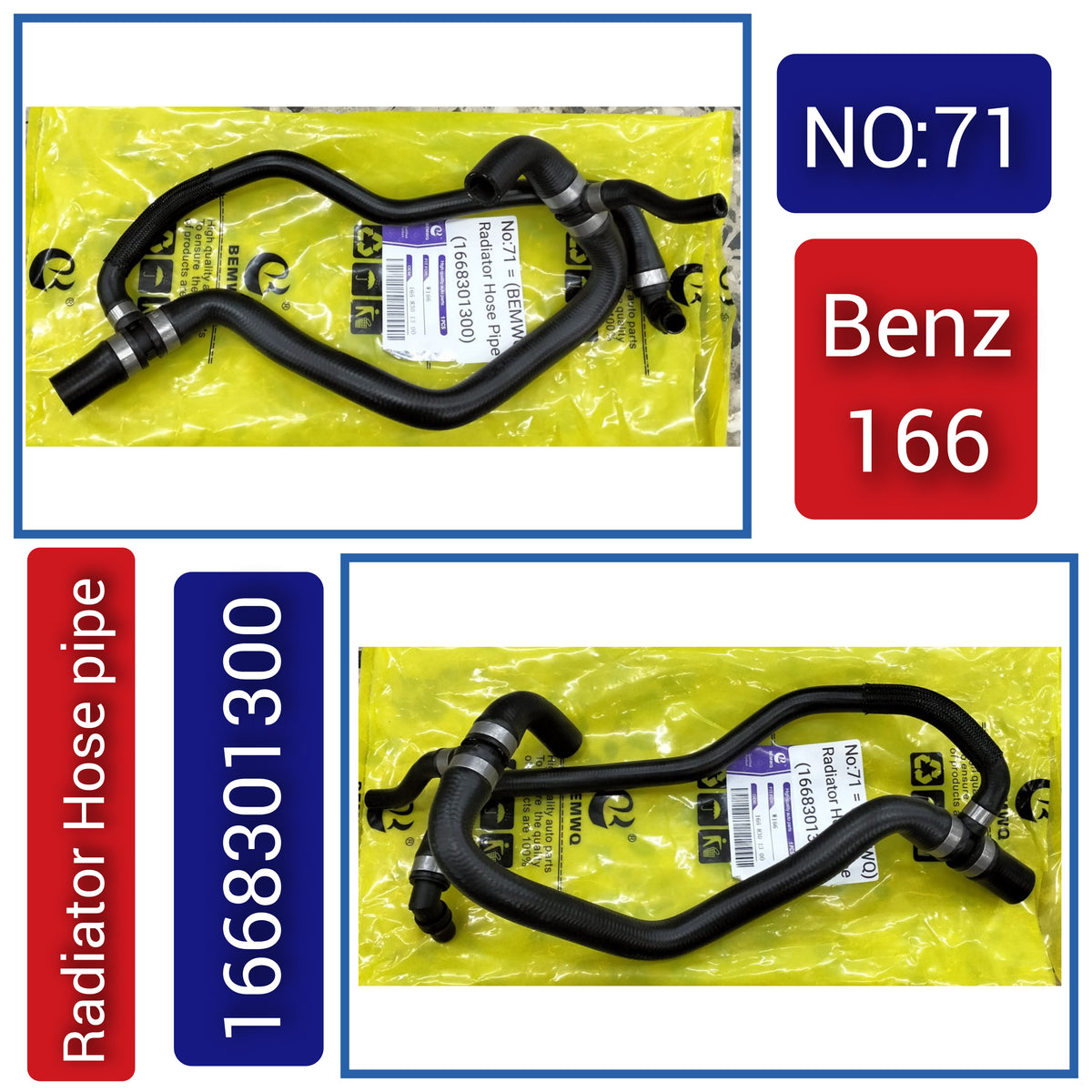Radiator Hose Pipe 1668301300 A1668301300 For Mercedes Benz W166 Tag-H-71