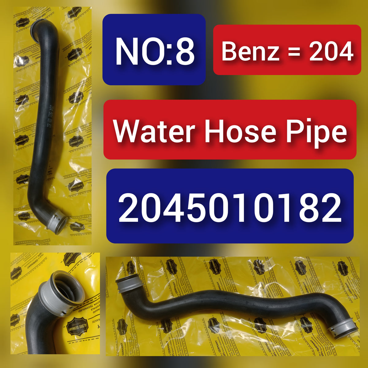 Water Hose Pipe 2045010182 A2045010182 Compatible With MERCEDES C-CLASS W204 & C-CLASS W212 Tag-H-08