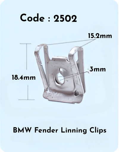 Fender Linning Clips (Set of 10) Code:2502 Compatible With BMW
