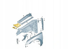 Front Fender Bracket Left 80A805285A & Right 80A805286A Compatible With Audi Q5 (FYB , FYG) (2018-2020) Tag No.175