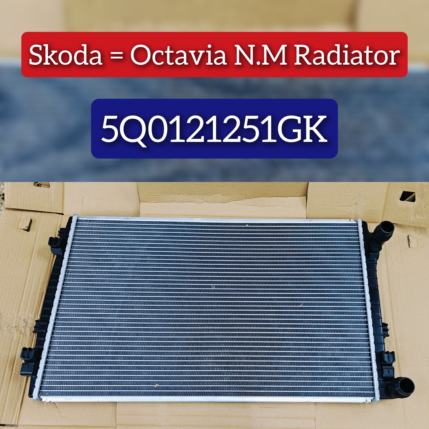 Radiator 5Q0121251GK Compatible With Skoda Octavia N.M