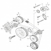 Belt Tensioner With Pulley 94810240323 Compatible With PORSCHE CAYENNE (92A)