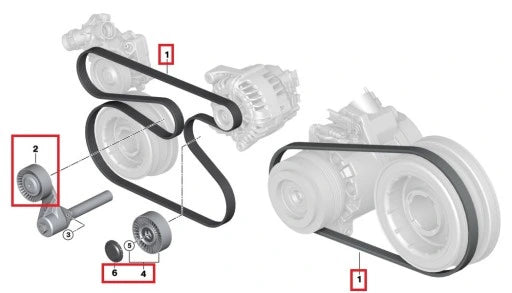 Belt 6PK1893  1340020 55577367 Compatible With BMW X5 (E70)  & X6 (E71, E72)  Tag-BEL-06