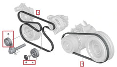 Belt 6PK1893 Compatible With BMW X5 (E70)  & X6 (E71, E72)  Tag-BEL-06