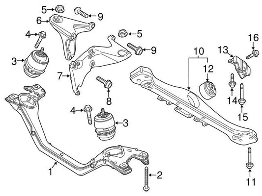 Rear Engine Motor Transmission Mount 95837505710 Compatible With PORSCHE CAYENNE 92A